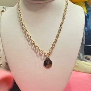 Gold Chain Necklace with Pendant